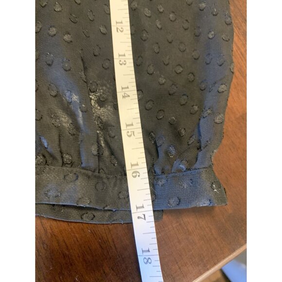 Capacity Unlimited Sheer Black Polka Dot Blouse Size M - Picture 5 of 7